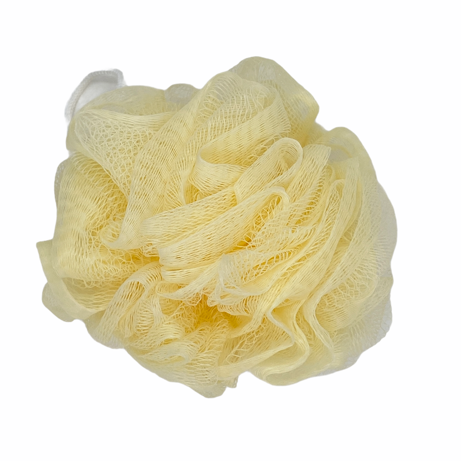 Natural color shower pouf