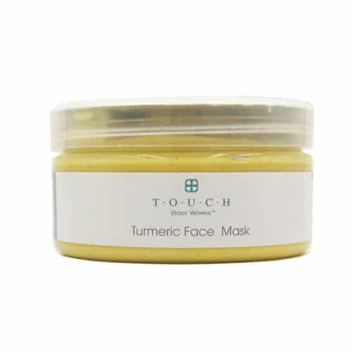 front of turmeric face mask jar